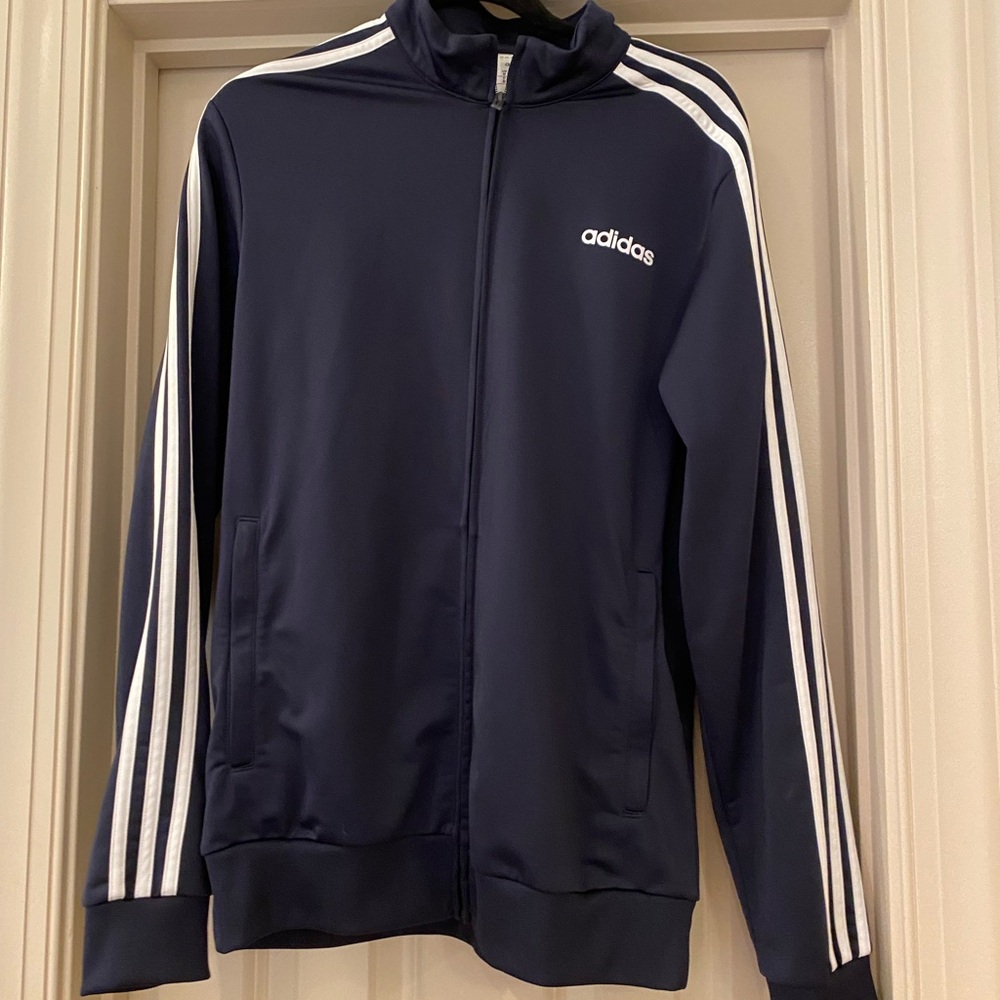 Men’s Medium Adidas Dark Blue Track Jacket